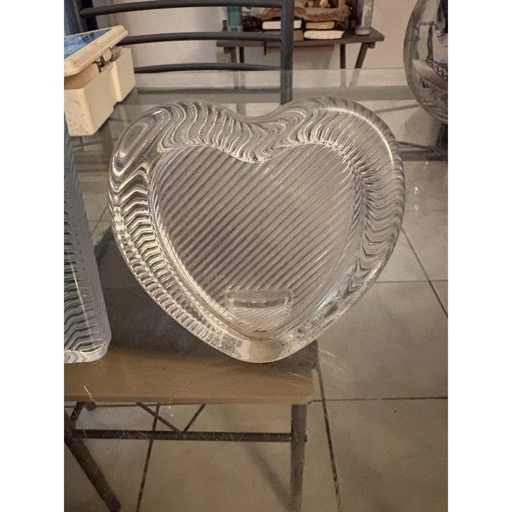 Lot of 3 Vintage Mikasa Crystal Picture Frames Oval Heart Rectangle Japan